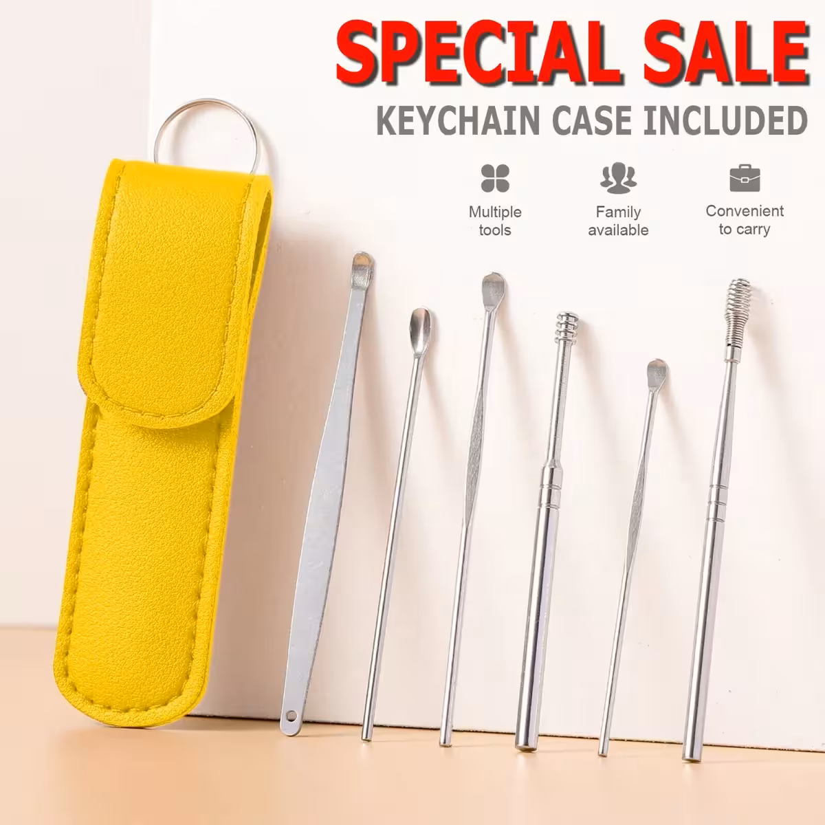 ست ابزار گوش پاکن کن جلد چرم