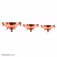 میوه خوری مسی سه پایه زنجان 3 عددی در 3 سایز کد SHH-84