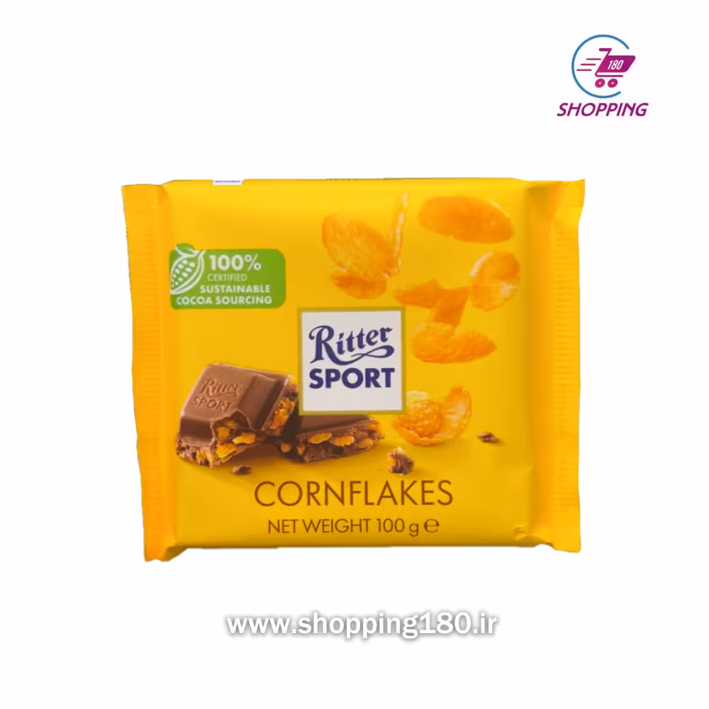 شکلات ریتر اسپرت با مغز کورن فلکس 100 گرم