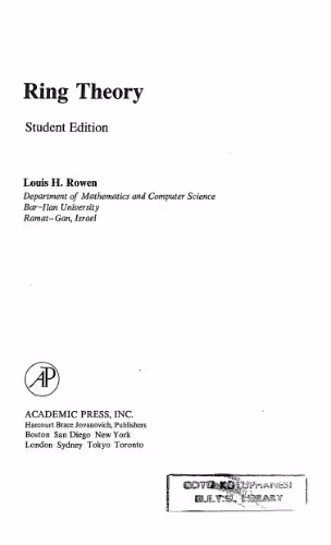 خرید و دانلود نسخه کامل کتاب Ring Theory