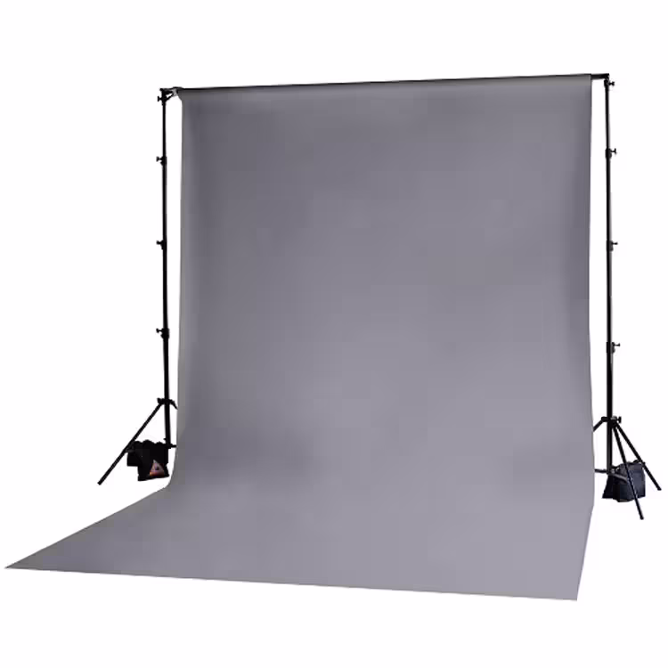 فون بک گراند خاکستری مخمل Gray Velvet Backdrop 2x3m