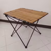 میز چوبی تاشو استراکچر فلزی کمجا سبک مسافرتی