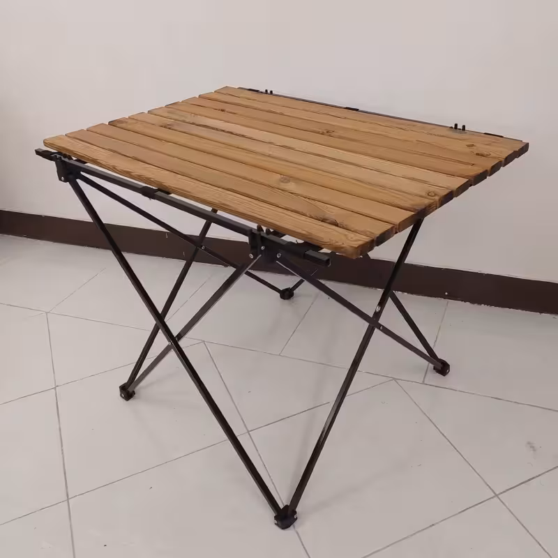 میز چوبی تاشو استراکچر فلزی کمجا سبک مسافرتی