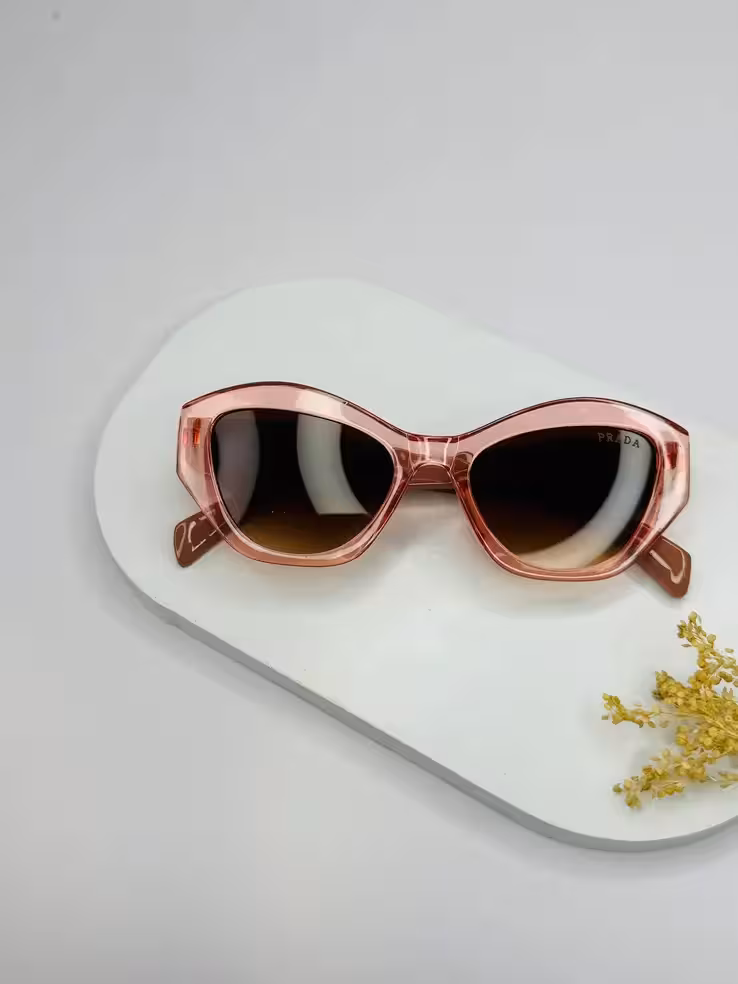 عینک آفتابی برند PRADA زنانه دخترانه رنگ گلبهی ترند یووی 400
