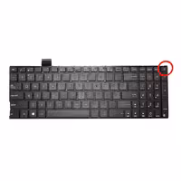 کیبورد لپ تاپ Asus X542 اینتر کوچک به همراه کلید پاور - مشکی