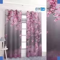 پرده تصویری طرح رزبنفش برند پرنا