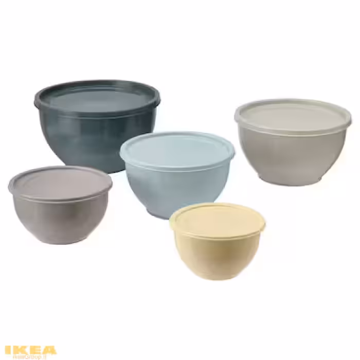 ظرف درب دار 5 تایی مدل GARNITYREN | برند ایکیا | ارسال 15 الی 20 روز کاری