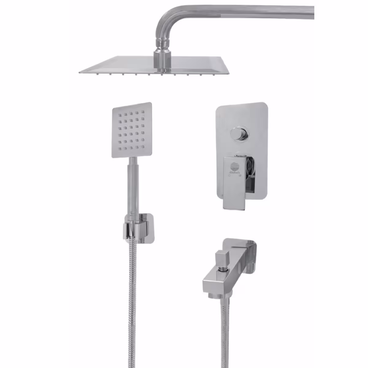 ست شیر حمام توکار شیبه مدل سپیدان (تیپ A فلت)