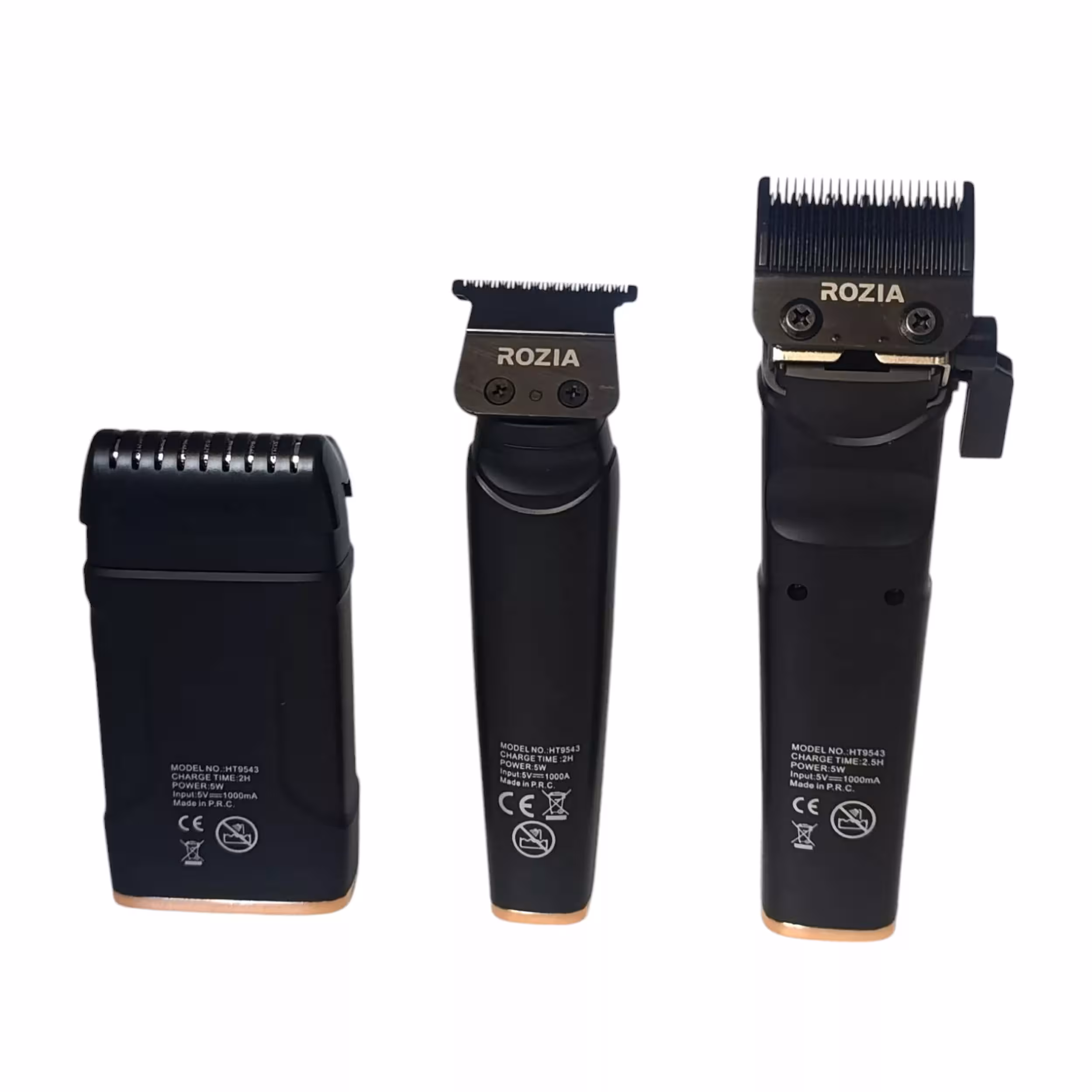 ماشین اصلاح موی سر و صورت شارژی روزیا پرو مدل HT9543 مجموعه 3 عددی