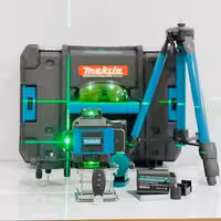 تراز لیزری ماکیتا 4 بعدی ماکیتا برد 100 متر نور سبز (دارای پایه 120 سانت)