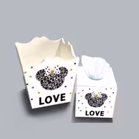 ست سطل و جا دستمال چوبی کودک طرح love کد A3891