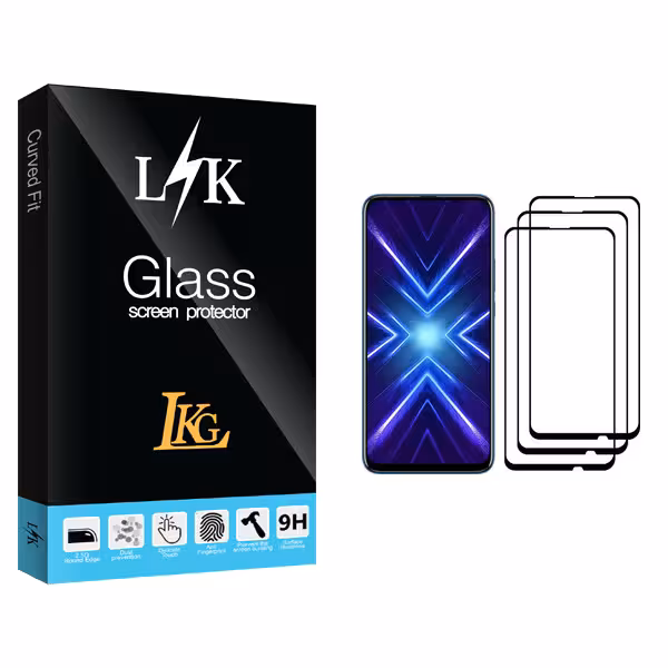محافظ صفحه نمایش ال کا جی مدل LK Glass مناسب برای گوشی موبایل آنر 9X بسته سه عددی