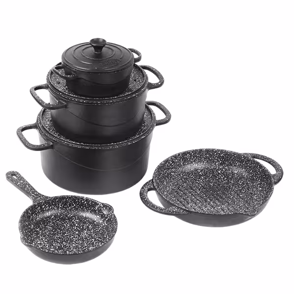 سرویس قابلمه چدن 8 پارچه نالینو مدل Fico