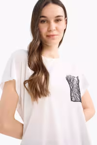 تیشرت زنانه بژ دفکتو