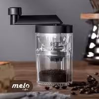 آسیاب دستی با بدنه طلقی شفاف و تیغه سرامیکی