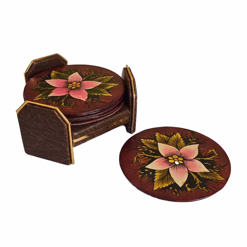 زیر لیوانی مدل GT340 مجموعه 6 عددی به همراه استند | کالا مکس