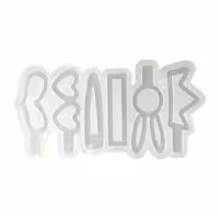 قالب سیلیکونی گیره سر فانتزی 6 تایی