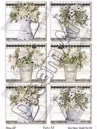 دکوپاژ برنجی(الیافی)دریم آرت کد 522 طرح گلدان