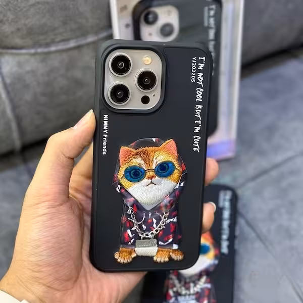 قاب گربه نیمی آیفون15پرومکس Nimmy cool &amp; cute series iphone 15promax