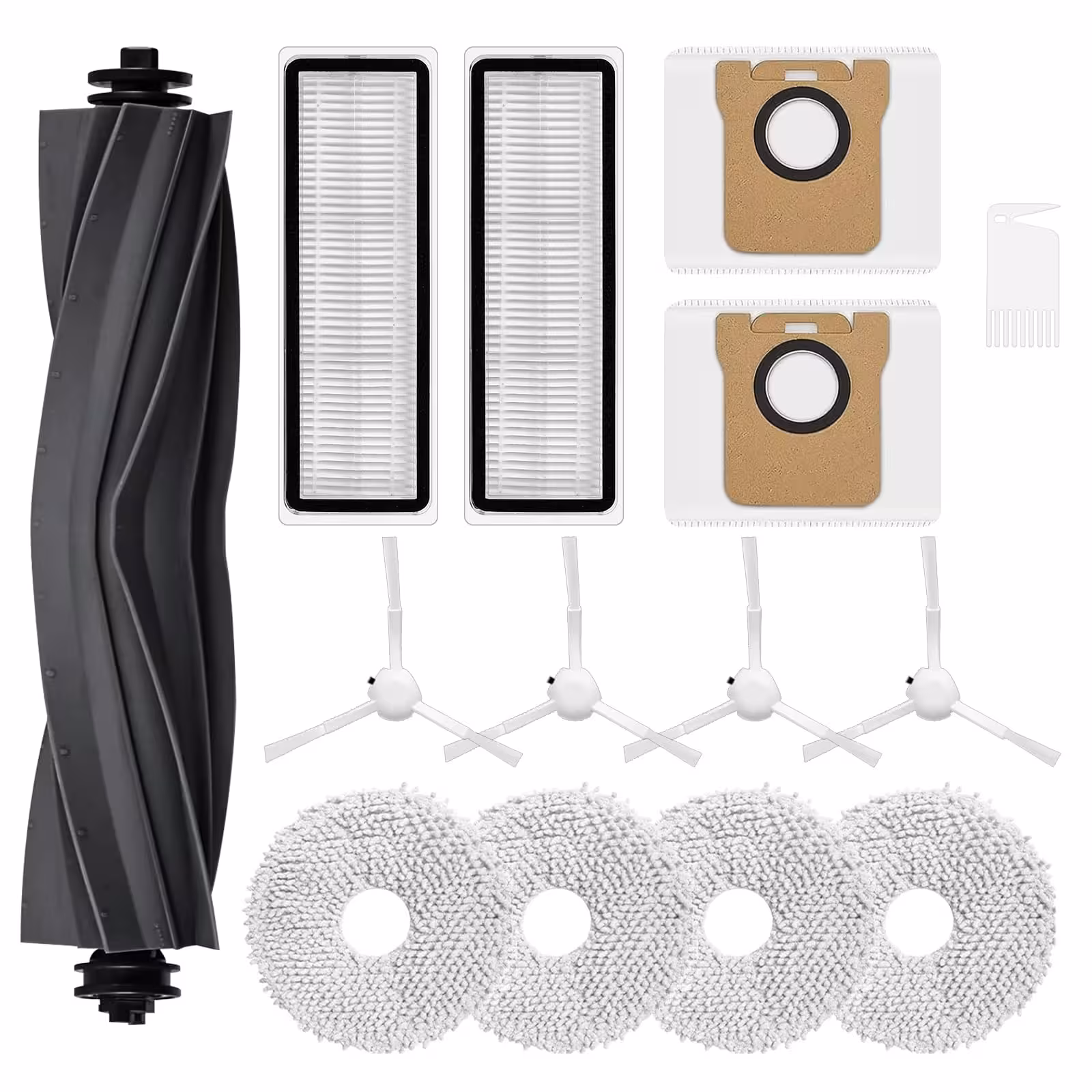 اکسسوری 13 عددی جارو رباتیک مناسب شیائومی دریم مدل های Xiaomi X20  / X10 , for Dreame L10s Ultra, L10 Ultra, L10 Prime, L10s Pro Gen 2, S10, S10 Pro, S20, S20 Pro Robot Vacuum (ارسال 10 الی 15 روز کاری)