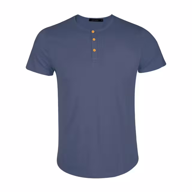 تی شرت مردانه تمام کش فانریپ طرح سه دکمه