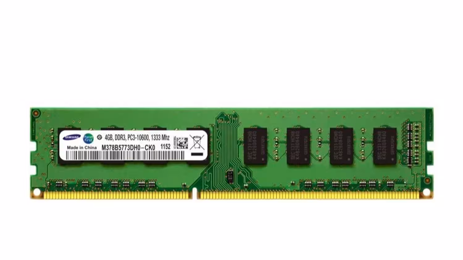 رم کامپیوتر DDR3 1333 مگاهرتز CL11 سامسونگ مدل 1066 ظرفیت 4 گیگابایت با 2 سال گارانتی