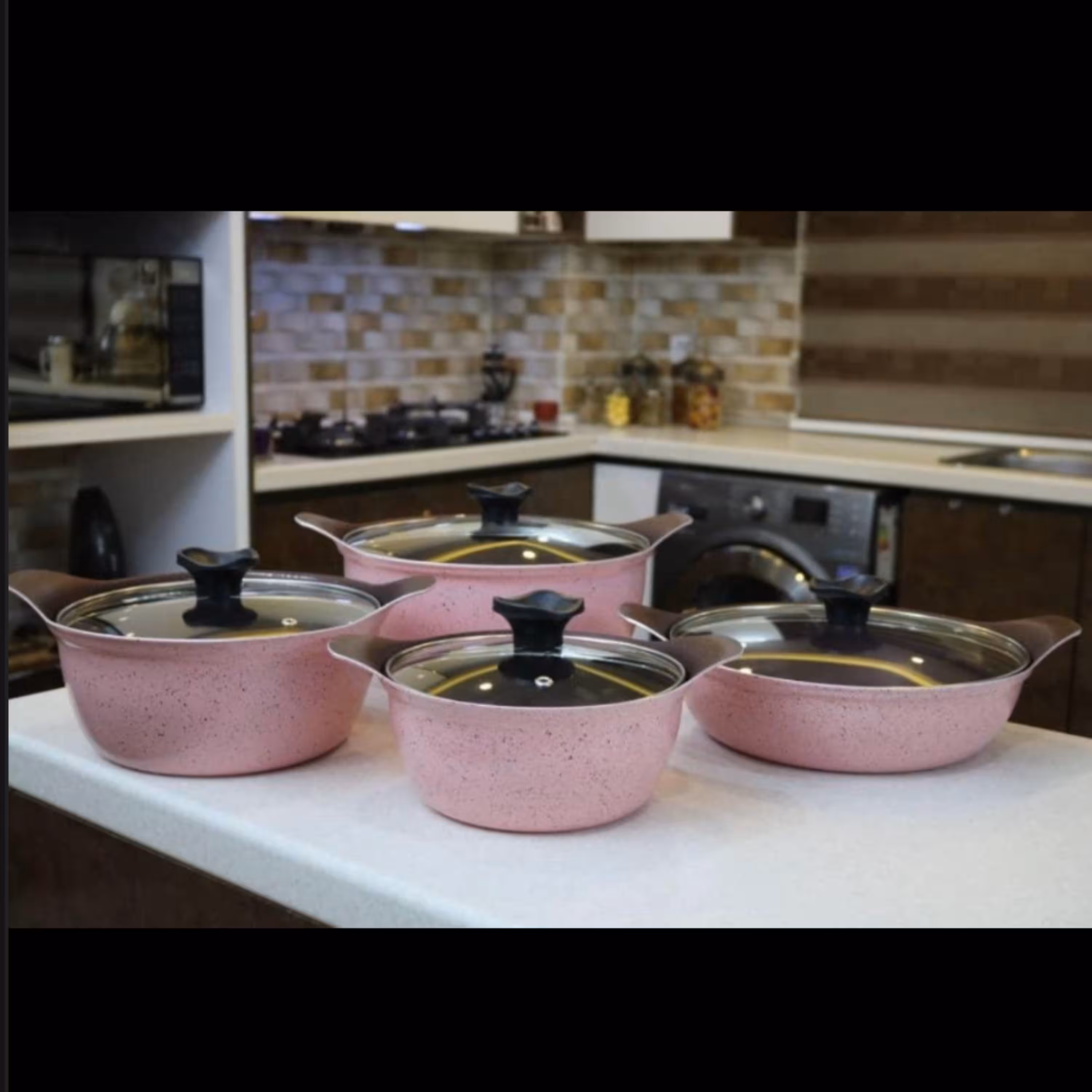 سرویس قابلمه چدن گرانیت 8 پارچه 