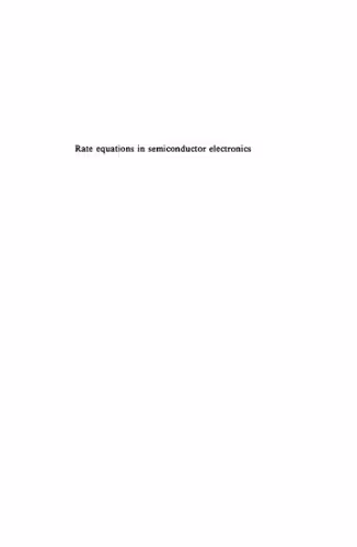 خرید و دانلود نسخه کامل کتاب Rate Equations in Semiconductor Electronics