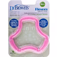 دندانگیر دکتربروان ارگونومیک صورتیDr. Brown’s™ Flexees™ Ergonomic Teether