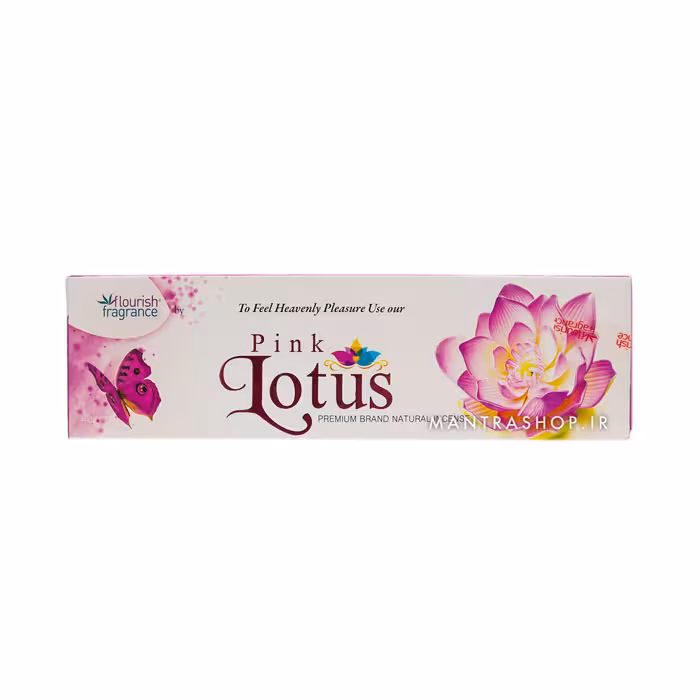 عود دست ساز هندی Pink Lotus برند Flourish Fragrance (عود نیلوفر صورتی)
