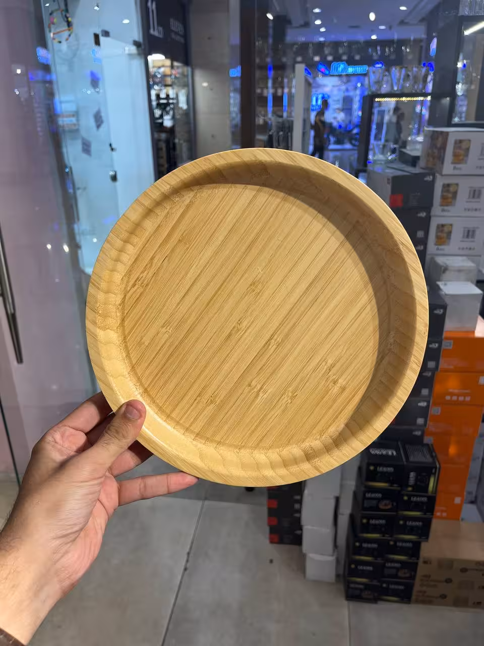 سینی بامبو گرد کوچک