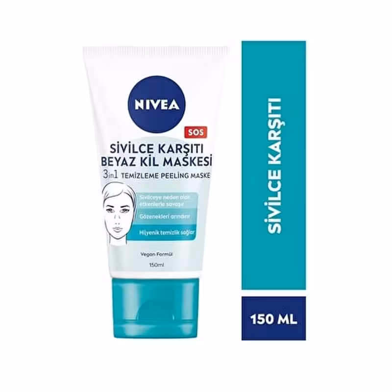 ماسک اسکراب 3 کاره نیوآ Nivea حاوی خاک رس سفید 150 میل