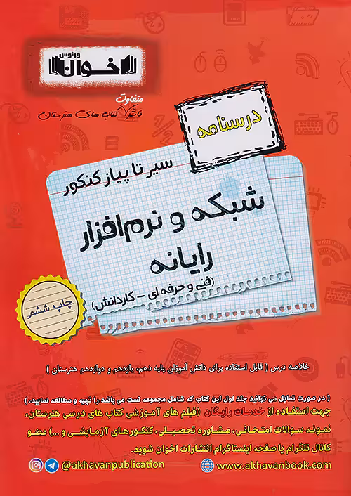 درسنامه شبکه و نرم افزار رایانه سیر تا پیاز کنکور اخوان