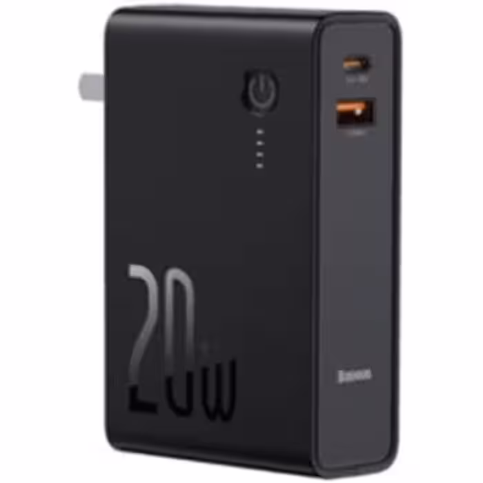 پاوربانک 10000 و شارژر دیواری بیسوس Baseus Power Station PPNL010001 20W