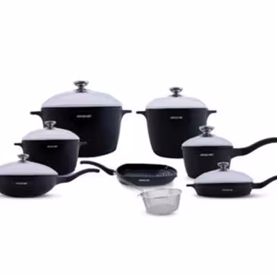 سرویس قابلمه 14پارچه چدن عرشیا مدلCO395-3074