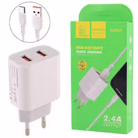 شارژر دیواری 12 وات دنمن DC05T 2.4A   کابل تایپ سی