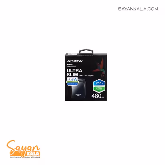 اس اس دی اکسترنال ای دیتا مدل SSD EXTERNAL ADATA SC680 ULTRA SLIM 480GB