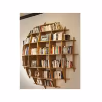 کتابخانه چوبی محدب