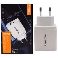 آداپتور شارژ 2 پورت فست 18W PD QC30 Arson AN-PC3