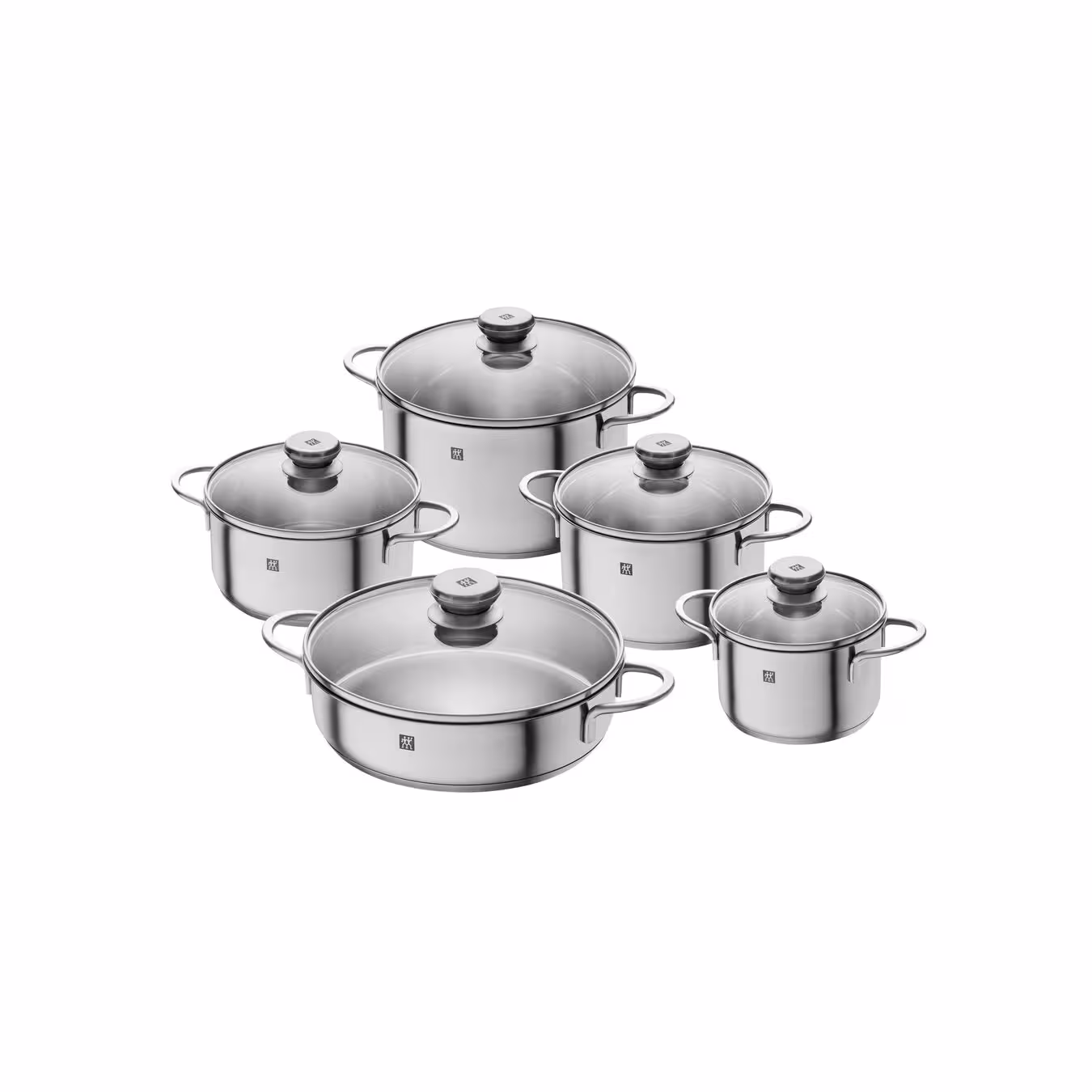 سرویس قابلمه استیل 10 پارچه برند Zwilling آلمان مدل Twin Nova