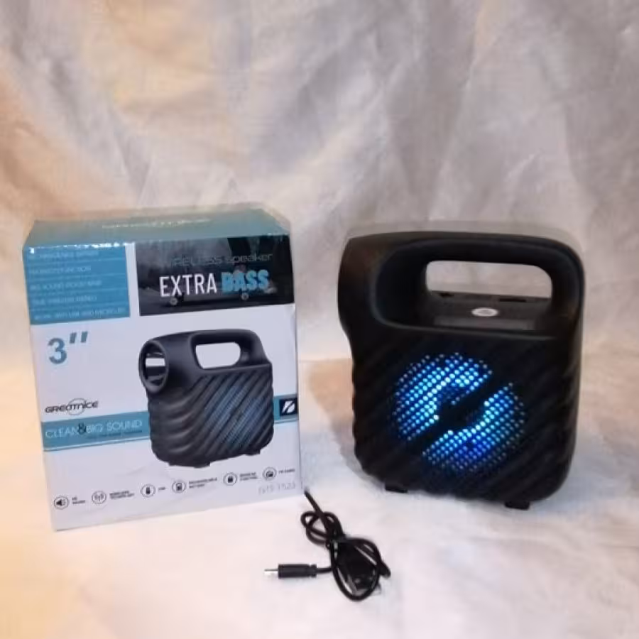 اسپیکر بلوتوثی گریت نایس 1523 چراغ قوه دار کیفیت عالی GTS-1523