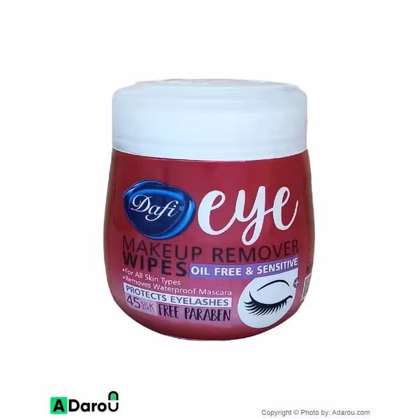 دستمال مرطوب پاک کننده آرایش دور چشم دافی 45 عددی Dafi