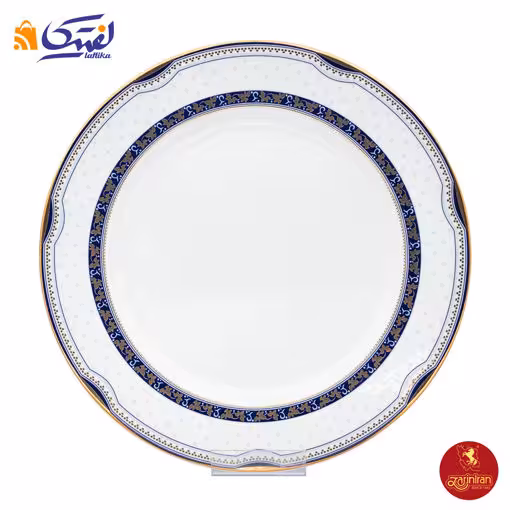 دیس گرد چینی زرین ایتالیااف پرشیا سرمه ای تخت 34