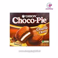 کیک شکلاتی کرم دار با روکش شکلات تلخ اوریون 12 عددی