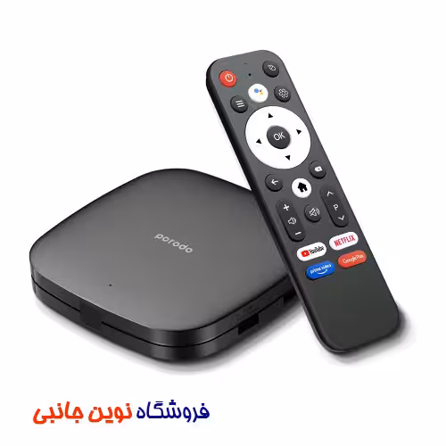 اندروید تی وی باکس پرودو مدل ANTVB ا Porodo Android TV Box 1080P 2GB RAM 8GB ROM Support 4K (تک/عمده)