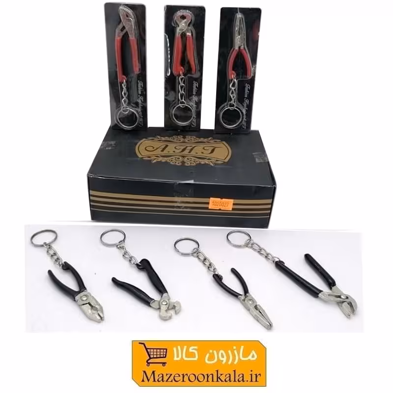 جاکلیدی ابزار انبر دست، دم باریک، میخ کش و آچار شلاقی روکش دار HSK-093