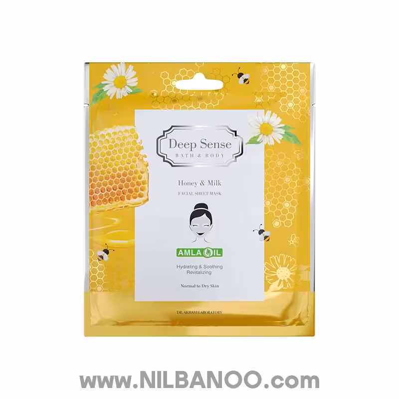 ماسک صورت ورقه ای دیپ سنس حاوی عصاره شیر و عسل