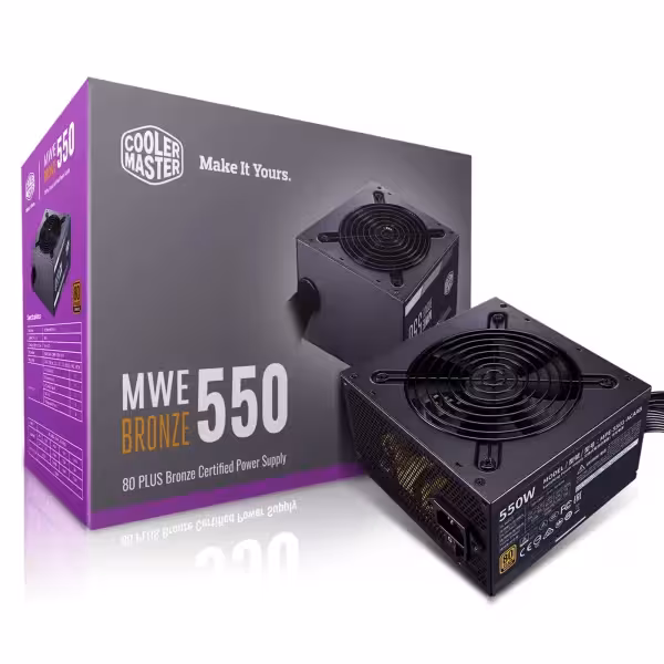 پاور کامپیوتر کولر مستر 550 وات Cooler Master MWE 550 W Bronze