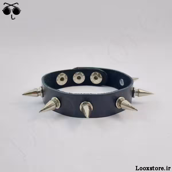 دستبند یه ردیف اسپایکی با اسپایک های فلزی