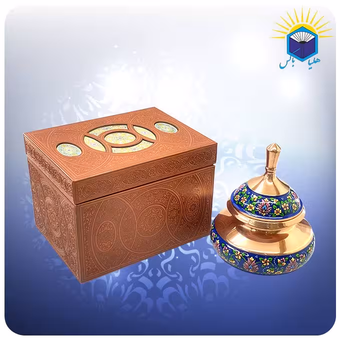 دخل مس و پرداز بزرگ 20 سانت با جعبه ام دی اف چرمی